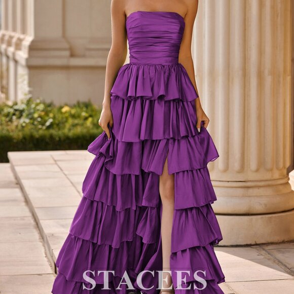 Draped in Drama: Square Neck Edition - Prom Dress - Picture 6 of 6